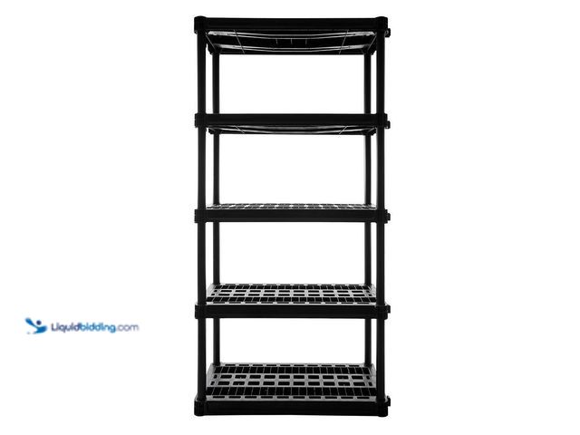 Lot 49-3527308 - Plano
5-Tier Heavy Duty Impact-Resistant Plastic Garage Storage Shelving Unit in Black (18 in. L x ...