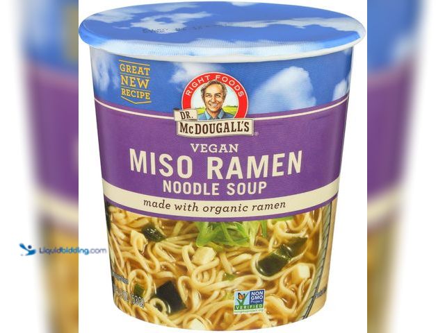 Lot 49-5545231 - QTY 6 - Dr. McDougall's Organic Miso Big Soup Cup, Garlic Ginger with Noodles, 1.9 oz Model: B0055HJ...