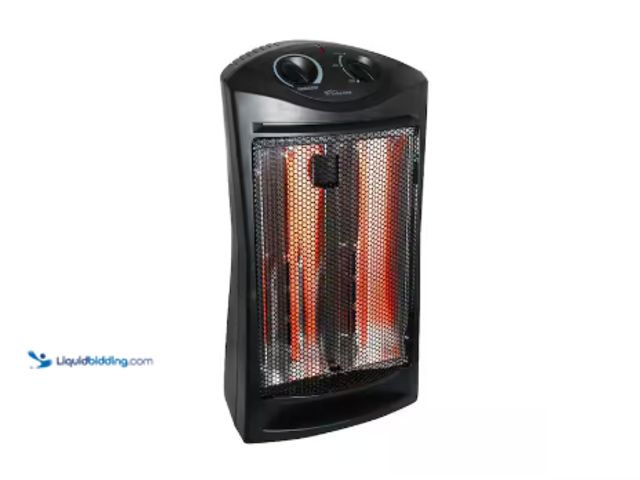 Lot 49-1553250 - Living Zone 1500-Watt Black Electric Tower Quartz Infrared Space Heater with Thermostat, Model # BFG...