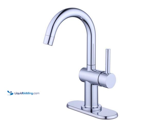 Lot 49-5412629 - Glacier Bay Dorind Single Hole Single-Handle Deck Mount High-Arc Bathroom Faucet in Polished Chrome,...