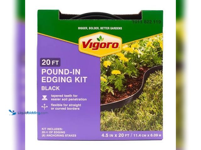 Lot 49-5573088 - Vigoro Pound In Edging Kit - Flexible Plastic Garden Border - 20ft, Unused