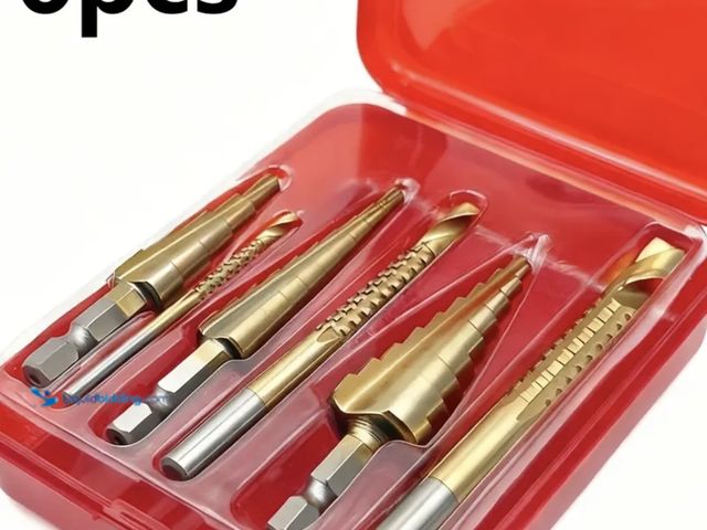 Lot 49-1831412 - New 6pcs Coated Cr-V Drill Bit Set | Multi-spec 4-20/4-12/3-12/3/6/8mm, Corrosion Resistant, for Woo...