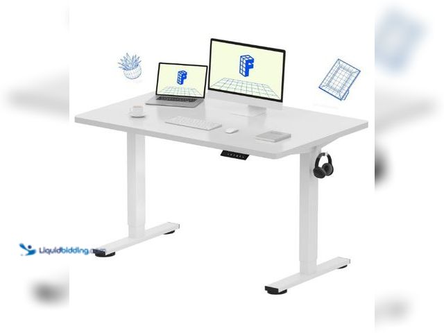 Lot 49-1553984 - FLEXISPOT EN1 Whole-Piece Standing Desk 48 x 30 inches Electric Height Adjustable Desk for Home Offi...