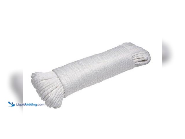 Lot 49-3617076 - Everbilt Set of (4) 1/4 in. x 200 ft. White Polyester Braided Clothesline model #1001375711 - unused...