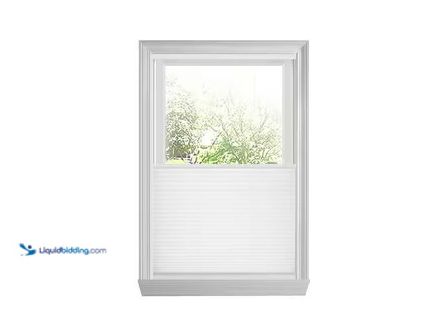 Lot 49-3639385 - 67 x 64 Snow Drift White Top-Down Bottom-Up Cordless Light Filtering Cellular Window Shades - 67 in ...