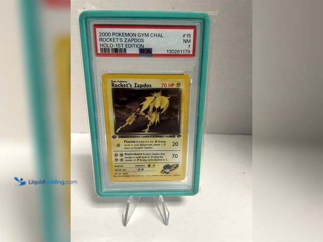 Lot 49-910539 - 2000 Pokemon Gym Challenge Rocket's Zapdos Holo-1st Edition PSA 7 15/132. Ref:COINS0723