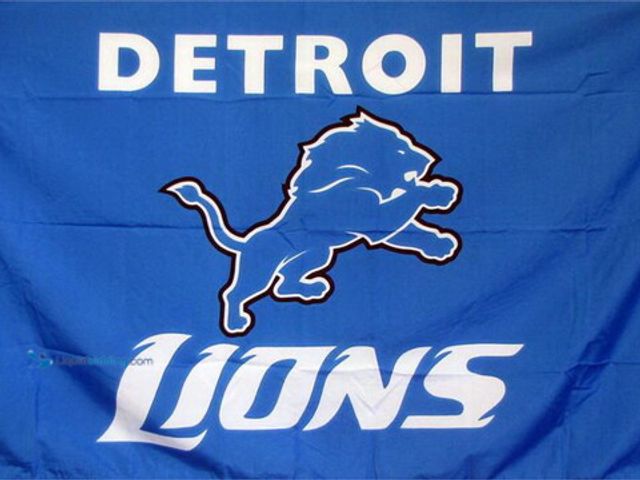 Lot 49-1820218 - Detroit Lions 3' x 5' Deluxe Double-Sided Flag