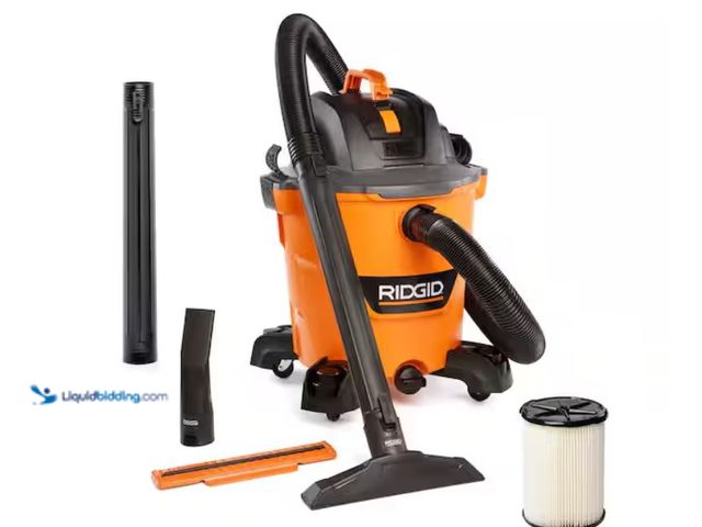 Lot 49-1631945 - RIDGID 12 Gal. 5.0 Peak HP NXT Shop Vacuum Wet Dry Vac with General Debris Filter, Locking Hose and ...