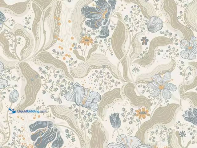 Lot 49-2003450 - Approx. (57) sq. ft. of A-Street Prints Bodri Light Blue Tulip Garden Wallpaper, Covers 57.5 sq.ft.,...