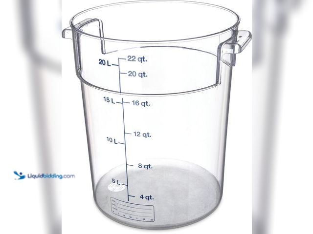 Lot 49-5543291 - Carlisle FoodService Products Storplus Round Food Storage Container with Stackable Design for Cateri...