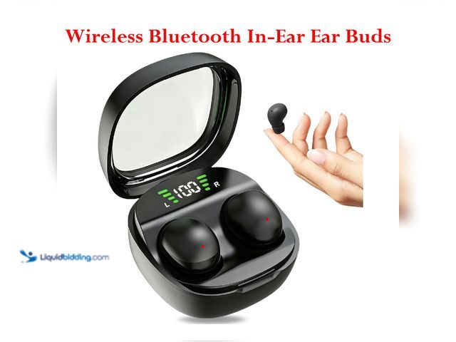 Lot 49-1616280 - Wireless Bluetooth 5.3 In-Ear Ear Buds with Charging Case Black - NEW - Enjoy high-quality audio wit...