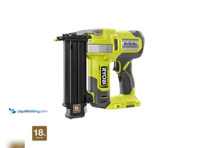 Lot 49-5543425 - RYOBI
ONE+ 18V 18-Gauge Cordless AirStrike Brad Nailer (Tool Only). Model # P321. Used and dirty. T...