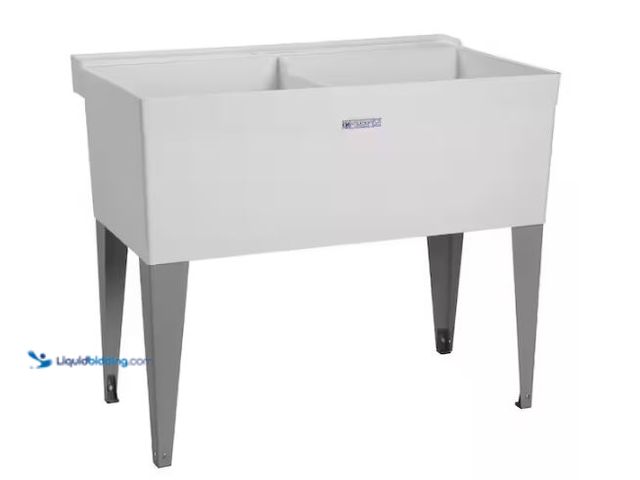 Lot 49-1624679 - MUSTEE Utilatub 40 in. x 24 in. x 33 in. Thermoplastic Floor Mount Utility Tub in White Model # 27F,...