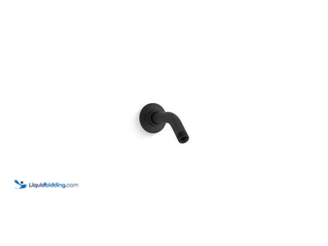Lot 49-3564963 - KOHLER 2.5 in. Wall Mount Shower Arm in Matte Black. Model # 7395-BL. Unused