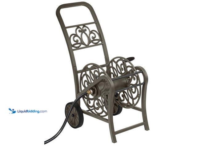 Lot 49-5414748 - hampton bay 2-Wheel Hose Reel Cart Model # MDHC150HB used rusty dirty