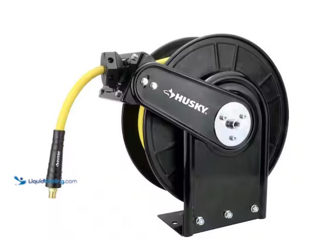 Lot 49-2026288 - Husky 3/8 in. x 50 ft. Open Face Hybrid Hose Reel with Hose, Model # AHR-3001. MSRP: $99.98.  Unused...