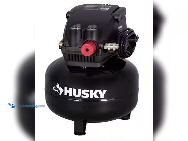 Lot 49-5460669 - Husky
3 Gal. 120 PSI Portable Electric Oil-Free Light Duty Pancake Air Compressor with Fold Down Ha...