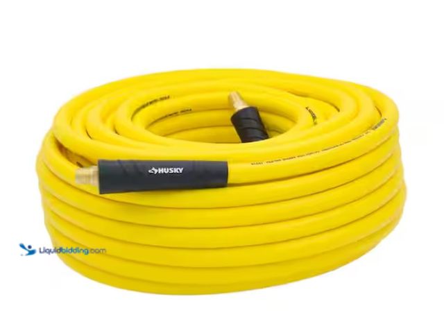 Lot 49-1578091 - Husky 3/8 in. x 100 ft. Hybrid Air Hose, Model # 575-100A-HOM, Slightly used.   Ref#AHDSB0205