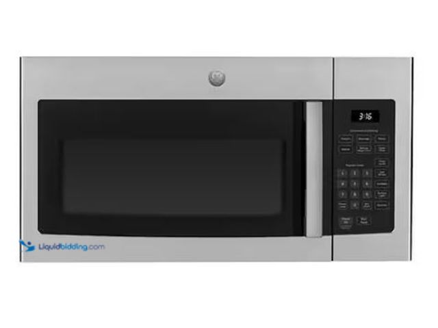 Lot 49-1625576 - GE 1.6-cu.ft. Over-the-Range Microwave in Stainless Steel, Model # JVM3160RFSS, Unused, Has attachme...