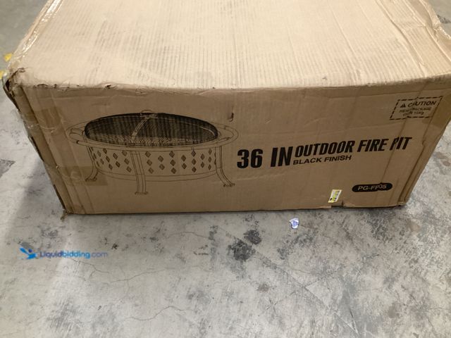 Lot 49-3566931 - 36 In Outdoor Fire Pit (Black) , Unused with hardware