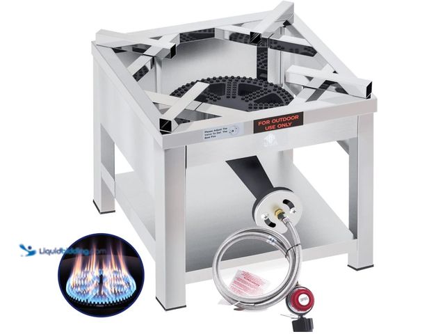 Lot 49-3431480 - ARC Stainless Steel Single Burner Propane Stove, 200,000BTU High-Pressure Heavy-Duty Propane Burner ...