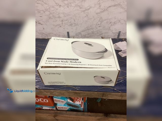 Lot 49-5490122 - Caraway Cast Iron Made Modern Dutch Oven 8 Qt Item is unused