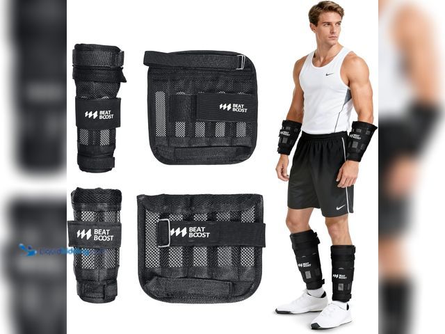 Lot 49-5488131 - Ankle Wrist Weights, Adjustable Leg Arm Weights for Men Walking Pilates Exercise Workout Gym Aerobic...