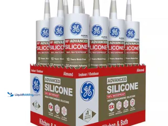 Lot 49-1518507 - GE Advanced Silicone 2 Caulk 10.1 oz Kitchen and Bath Sealant Almond (12-pack) Model # 2816707, New ...