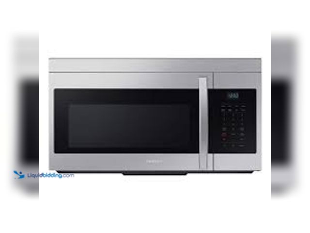 Lot 49-5485140 - Samsung 30 in. 1.7 cu. ft. 1000 W Fingerprint Resistant Stainless Steel Over-the-Range Microwave. Mo...