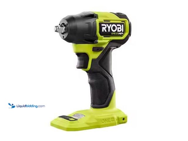 Lot 49-1548705 - RYOBI ONE+ HP 18V Brushless Cordless Compact 3/8 in. Impact Wrench (Tool Only) Model # PSBIW01B, Sli...