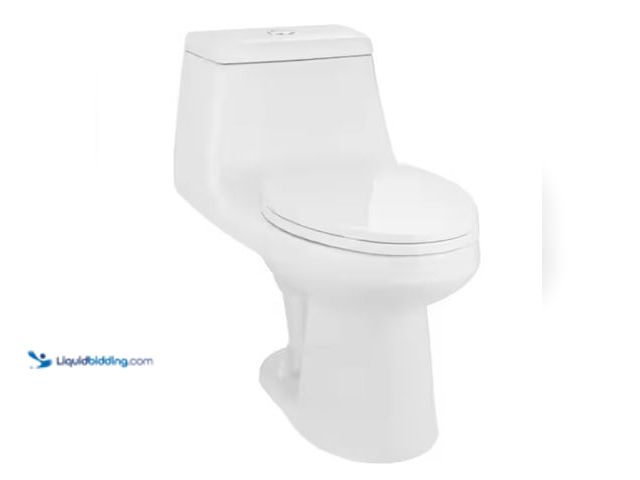 Lot 49-2005642 - Glacier Bay McClure 12 in. Rough in 1-Piece 1.0 GPF/1.28 GPF Dual Flush Elongated Toilet in White, S...
