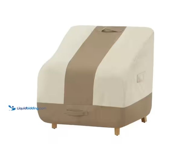 Lot 49-1547690 - Hampton Bay High Back Outdoor Patio Chair Cover, Model # 517938-C, Unused.  Ref#SB-1029