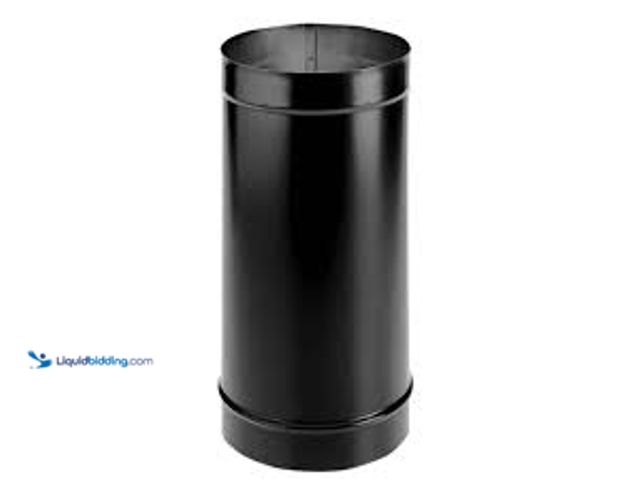 Lot 49-5483789 - DuraVent DuraBlack Stove Pipe 6in. Diameter X 12in. Single Wall Black Stove Pipe. Model # 6DBK-12. U...