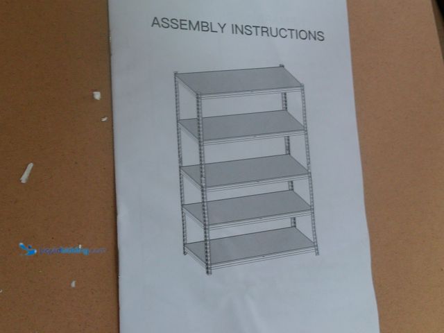Lot 49-3472663 - 5 Tier Metal Storage Shelf With Particle Board Bottoms, 12in D. x 28in L, Unused  Ref#BULK1126
