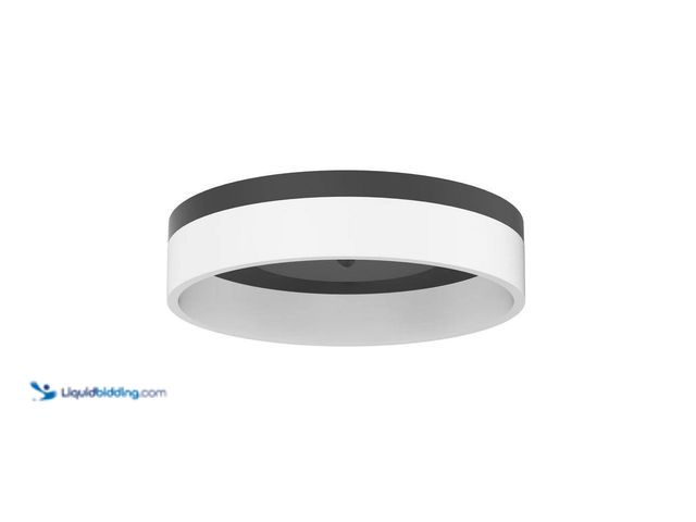 Lot 49-5410648 - Home Decorators Collection 13.80 in. Black LED Flush Mount. [Model # 20747-007] Unused