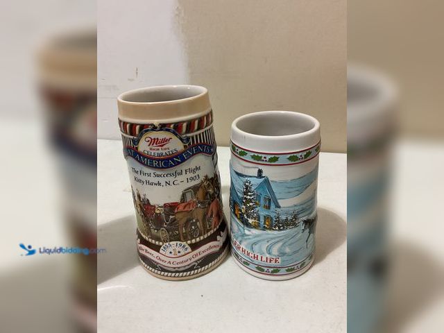 Lot 49-5467762 - Other LOT OF 2 MILLER HIGH LIFE COLLECTIBLE BEER MUG STEINS NO BOXES