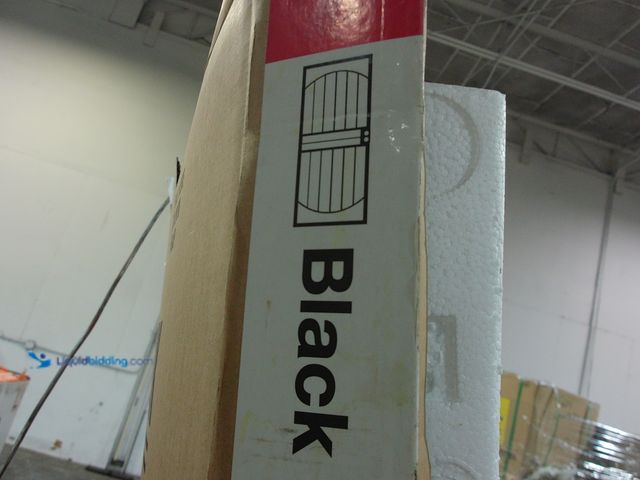 Lot 49-2000795 - Tuscony black glass door, 36" x 80", Model #1000014730., unused.   Ref#hd0629