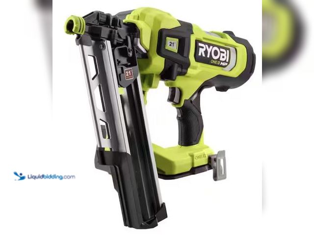 Lot 49-2005903 - RYOBI ONE+ HP 18V Brushless Cordless AirStrike 21° Framing Nailer (Tool Only), Model # PBL345B, Slig...