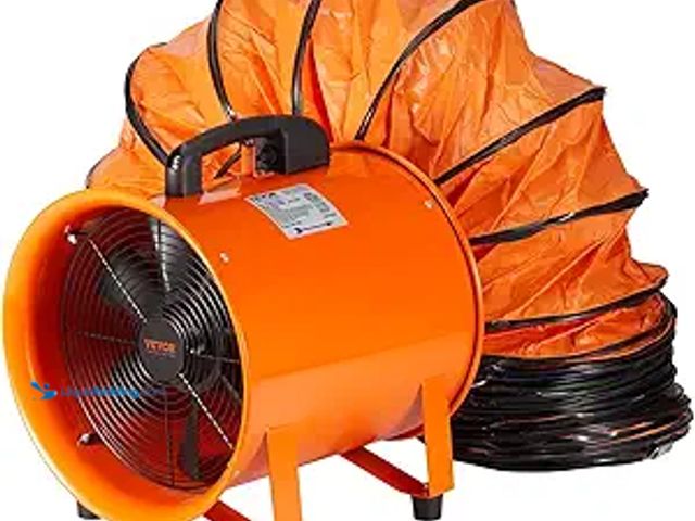 Lot 49-5407726 - VEVOR Portable Utility Blower Fan, 12 Inch 585W 3198 CFM Heavy Duty Cylinder Axial Exhaust Fan with ...