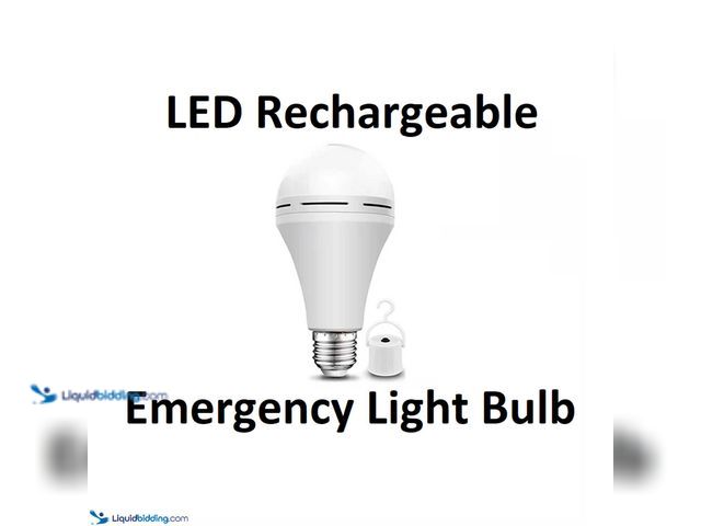 Lot 49-5388851 - LED Rechargeable Emergency Light Bulb 60W Equivalent 1200mAh Battery Backup - NEW - An everyday usag...