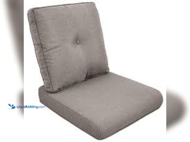 Lot 49-5407625 - moosprr Modern 22 in. x 25 in. 2-Piece Deep Seating Outdoor Lounge Chair Cushion Set in Gray (2-Piec...