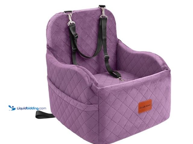 Lot 49-1572234 - Lealchum Dog Booster Car Seat for Small/Medium Dogs, Puppy Portable Car Bed with Elevated Cushion, F...