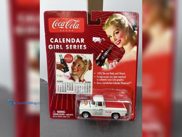 Lot 49-910657 - New Other Johnny Lightning Coca-Cola Calendar Girl Series #9 1955 Chevrolet Cameo Pickup Die Cast Ca...