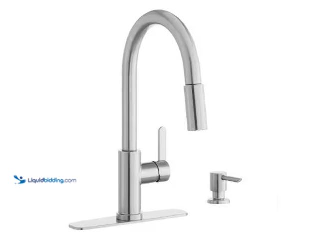 Lot 49-3631527 - Glacier Bay Paulina Single-Handle Pull-Down Sprayer Kitchen Faucet with TurboSpray, FastMount, Soap ...