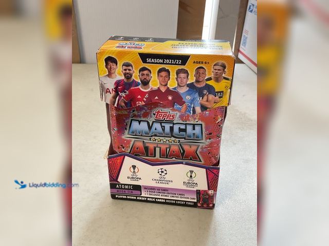 Lot 49-3503535 - Other FACTORY SEALED 2021-22 TOPPS MATCH ATTAX ATOMIC MEGA TIN SOCCER CARDS