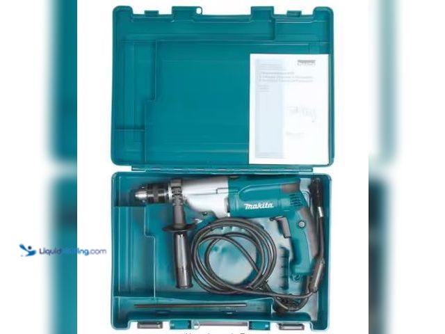 Lot 49-1625361 - Makita 6.6 Amp 1/2 in. Corded Variable Speed Hammer Drill with Torque Limiter Side Handle Depth Gaug...