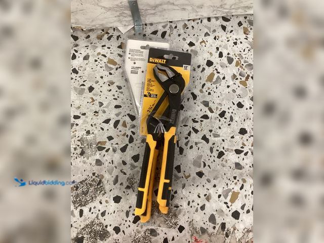 Lot 49-5486172 - DEWALT
12 in. V-Groove Jaw Pushlock Plier 
Internet # 206173787
Model # DWHT74432
Store SKU # 10...