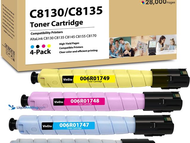 Lot 49-5549653 - AltaLink C8130 C8135 Toner Cartridge with New Chip Replacement for Xerox 006R01746 006R01747 006R017...