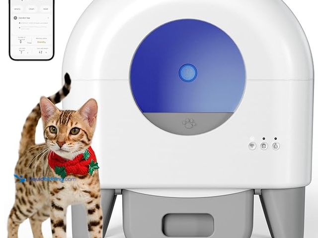 Lot 49-3480465 - Fumoi Self-Cleaning Smart Cat Litter Box, App Conrol, Motion Detecting, Anti-Pinch, Large Capacity f...