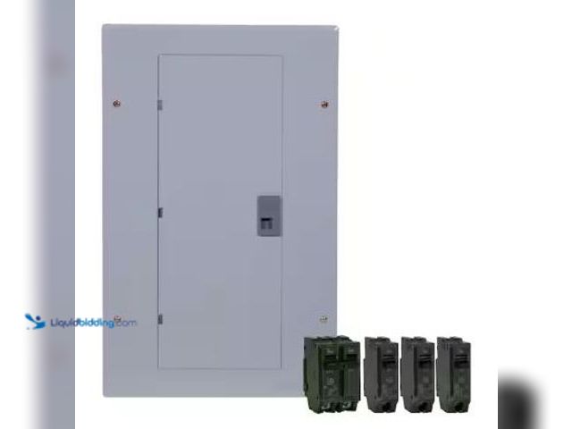 Lot 49-5436176 - GE 100 Amp 20-Space 20-Circuit Main Breaker Indoor Load Center Contractor Kit. Model # TM2010CCUBK1....